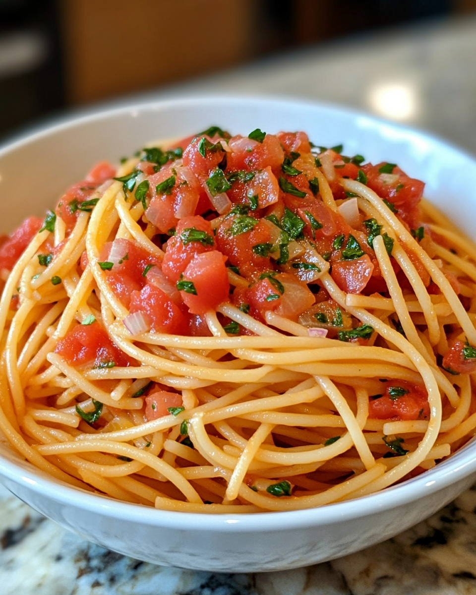 Dollar Stretcher Spaghetti with Canned Tomatoes: 5 Simple Delighted